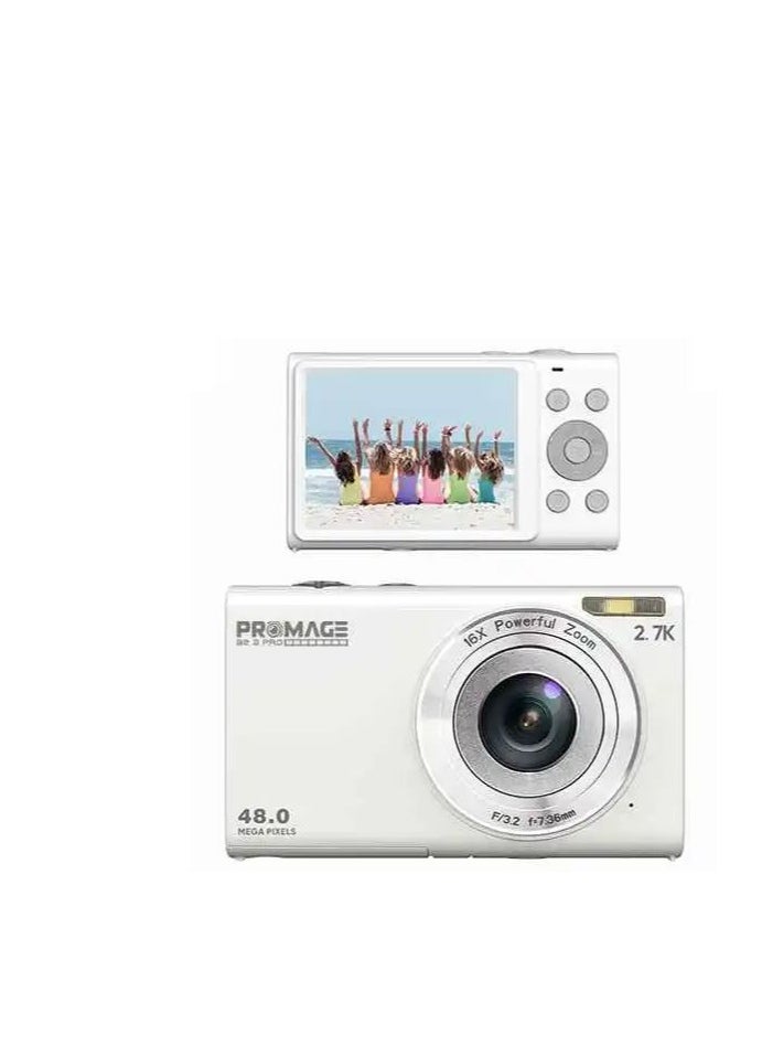 PROMAGE 4K Digital Camera PC105 – 48MP, 16x Zoom, 2.7″ Display, Autofocus, LED Light, SD Card Support