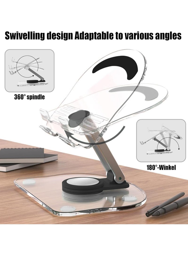 Tablet PC holder 360 degree adjustable rotating desktop holder, foldable tablet PC holder