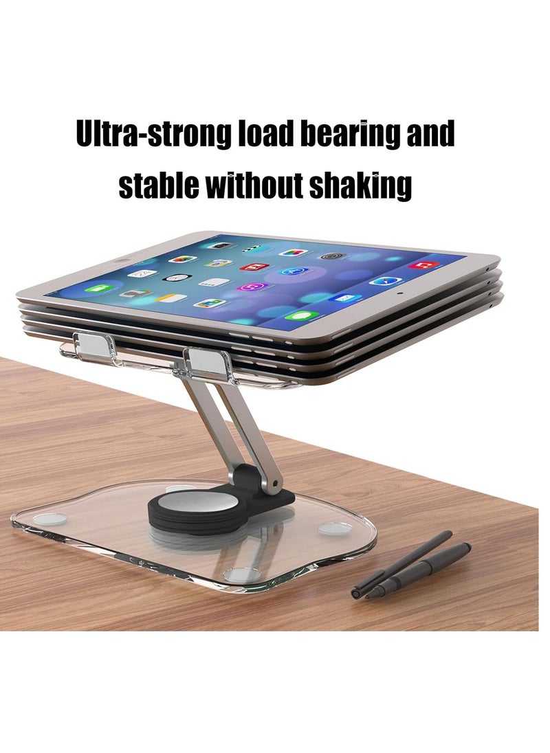 Tablet PC holder 360 degree adjustable rotating desktop holder, foldable tablet PC holder