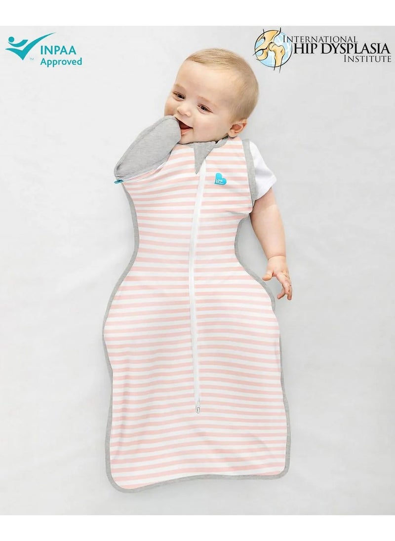 Swaddle Up Transition Original Bag 1.0 TOG XL Dusty Pink - Patented Zip-off Wings for Babies 0M+