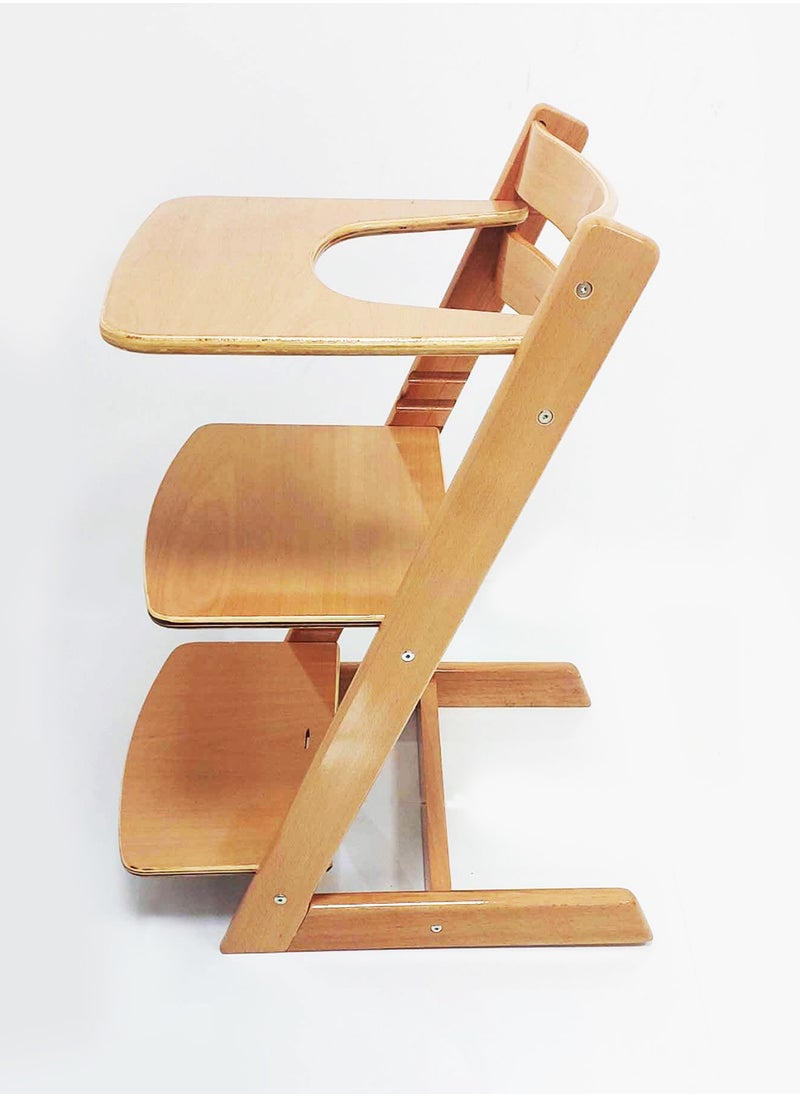 Baby High Chair Wooden Dining Adjustable Toddler Seat Chair For kids and Adults