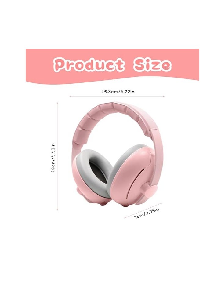 2 in 1 Baby Earmuffs Adjustable Baby Headphones for Babies and Toddlers Under 5 with Elastic Band Baby Noise Cancelling Headphones Toddler Earmuffs for Better Sleep