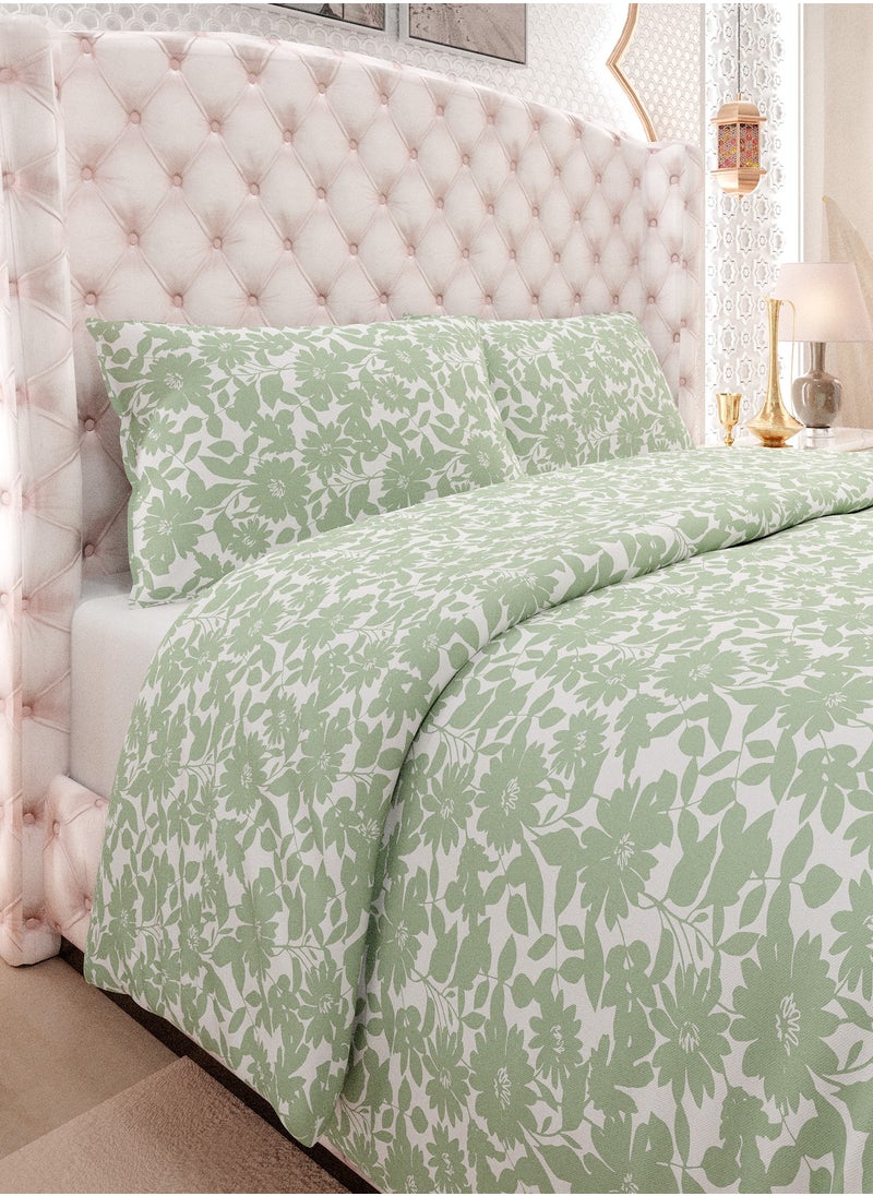 Color Sense 144TC Queen Duvet Set - Green