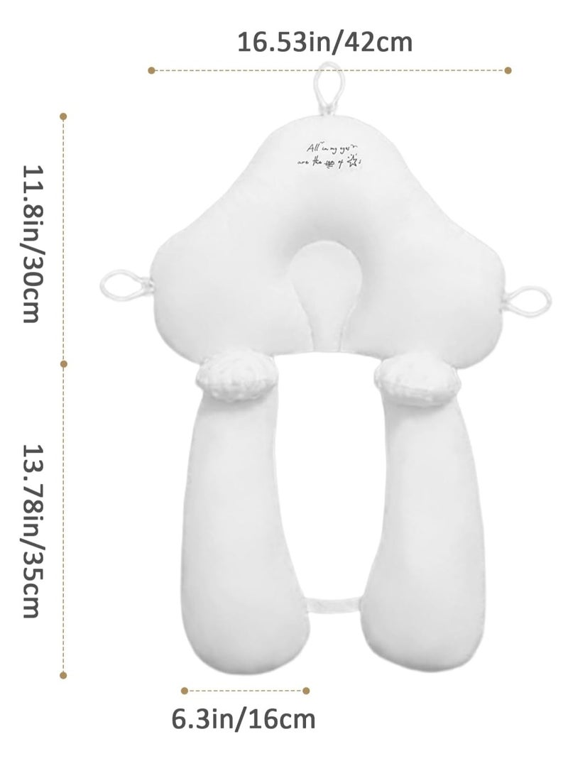 Side Sleeping Pillow for Baby, Comfortable Adjustable Detachable Baby Pillow Anti-Deflection Anti-Roll Side Sleeper Wedge, for 0-12 Months Babies