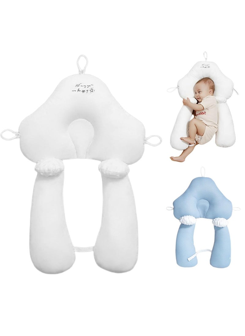 Side Sleeping Pillow for Baby, Comfortable Adjustable Detachable Baby Pillow Anti-Deflection Anti-Roll Side Sleeper Wedge, for 0-12 Months Babies