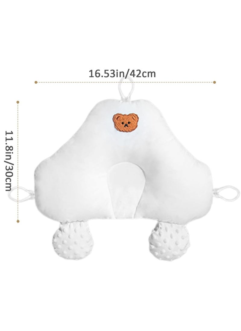 Side Sleeping Pillow for Baby, Comfortable Adjustable Baby Pillow Anti-Deflection Anti-Roll Side Sleeper Wedge, for 0-12 Months Babies