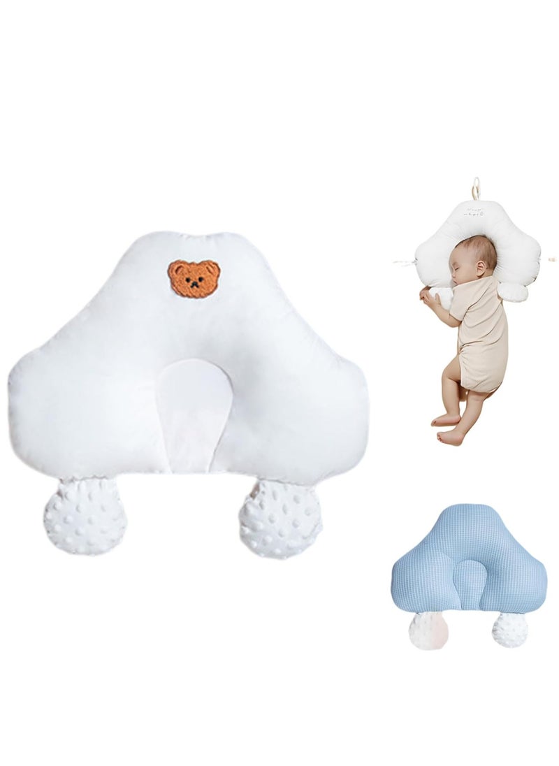 Side Sleeping Pillow for Baby, Comfortable Adjustable Baby Pillow Anti-Deflection Anti-Roll Side Sleeper Wedge, for 0-12 Months Babies