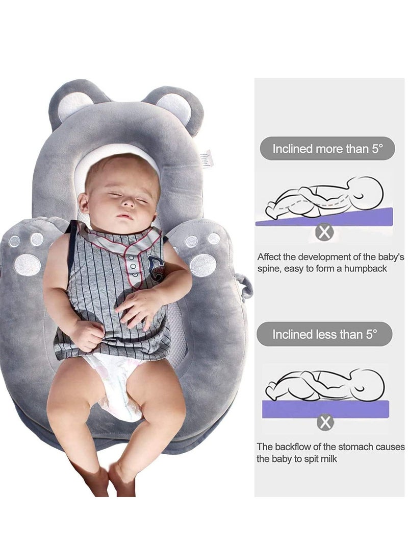 Baby Pillow, Baby Body Positioning Pillow, Snuggle Portable Newborn Lounger Nest Bed Mattress, Pillows for 0-6 Months Babies, Baby Head Support Pillow