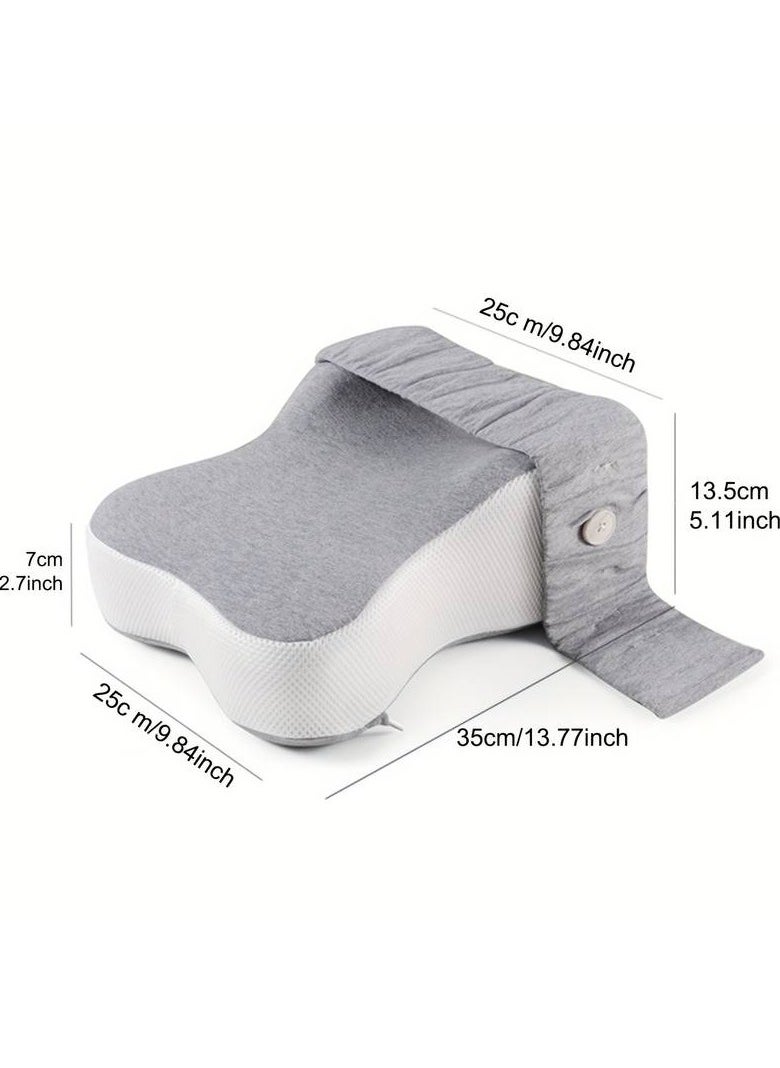 Leg Positioning Pillow, Knee Pillow with Adjustable Strap, Body Position Pillow, Maternity Pillow for Side Sleeping, For Body Alignment, Separation Of Knees, Memory Foam Pillow
