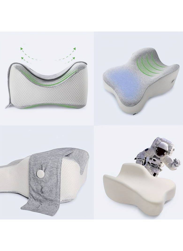 Leg Positioning Pillow, Knee Pillow with Adjustable Strap, Body Position Pillow, Maternity Pillow for Side Sleeping, For Body Alignment, Separation Of Knees, Memory Foam Pillow