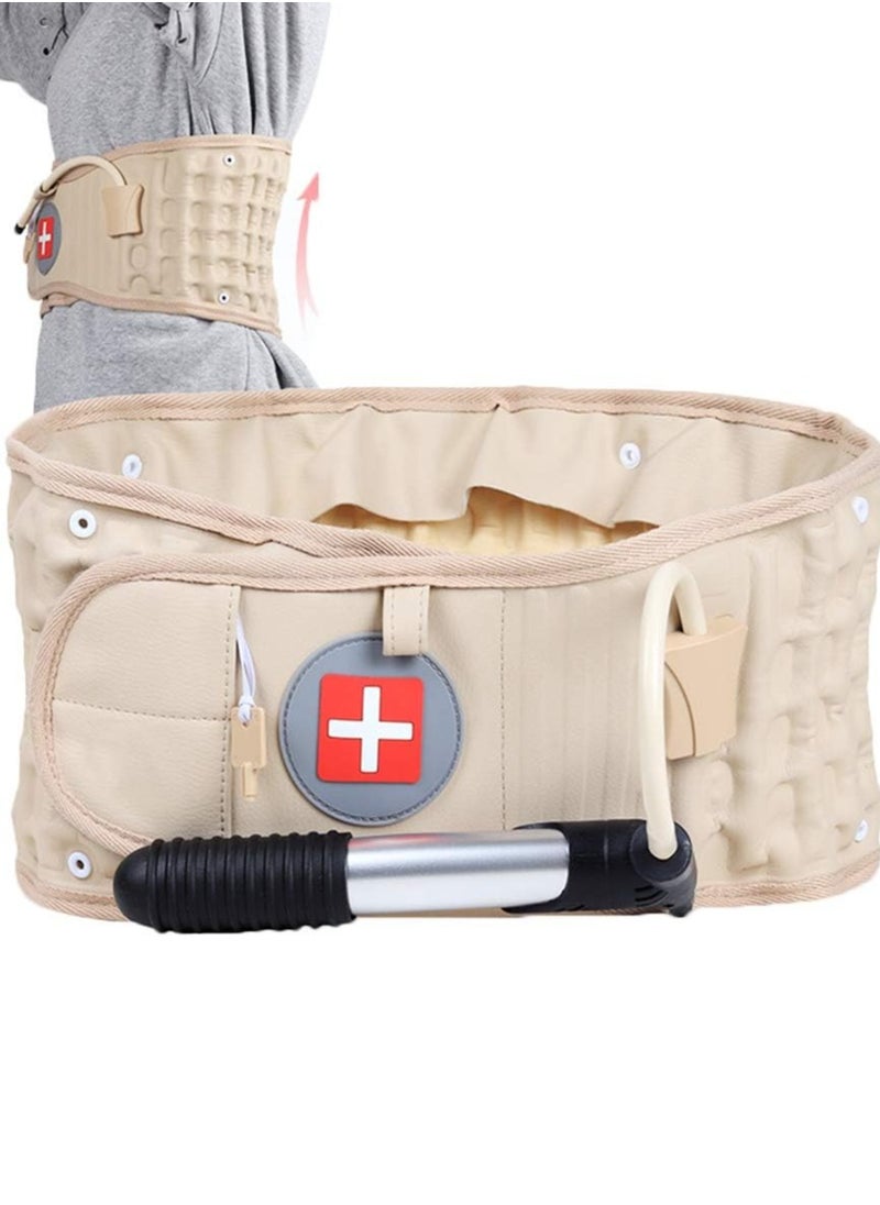 Physical Decompression Back Belt, Spinal Air Traction Belt, Suitable for Lower Back Pain Relief, Back Support u0026 Lumbar Traction Belt (Women u0026 Men One Size Fits)