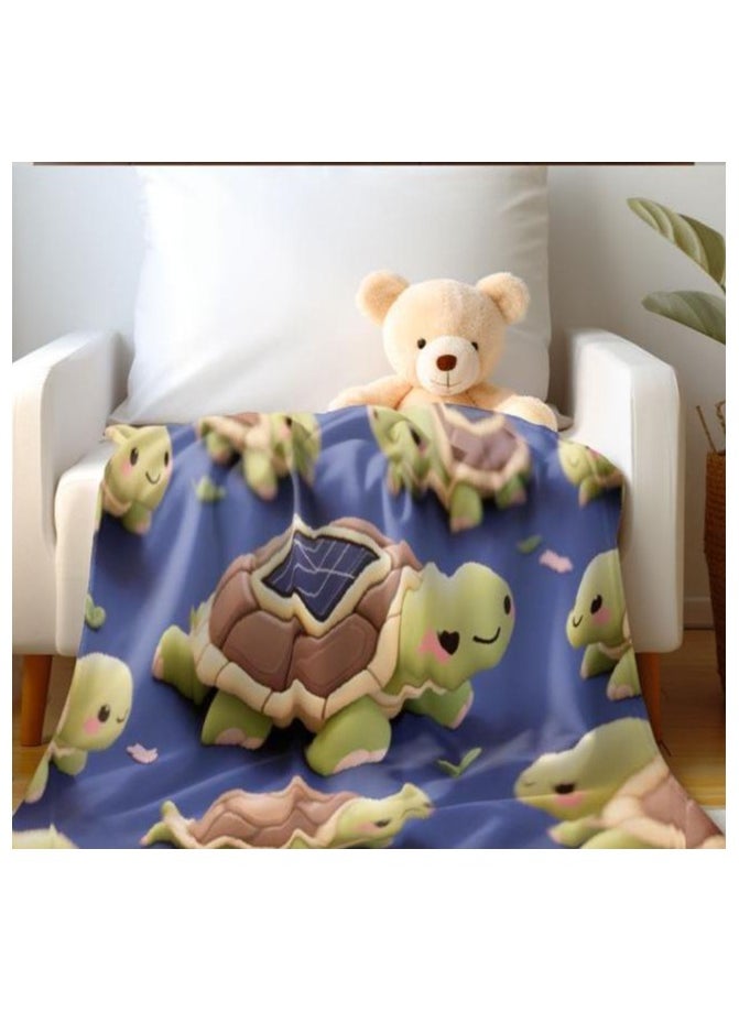 Children's or student cartoon flannel thin blanket (warm and comfortable, suitable for sleep, games) 100cm*150cm