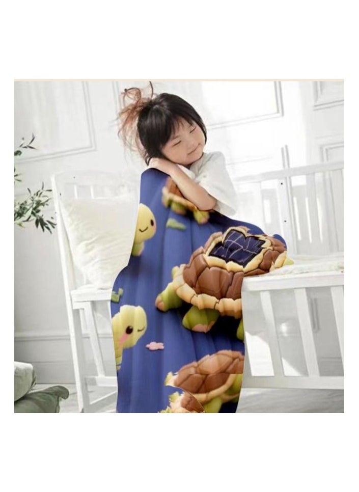 Children's or student cartoon flannel thin blanket (warm and comfortable, suitable for sleep, games) 100cm*150cm