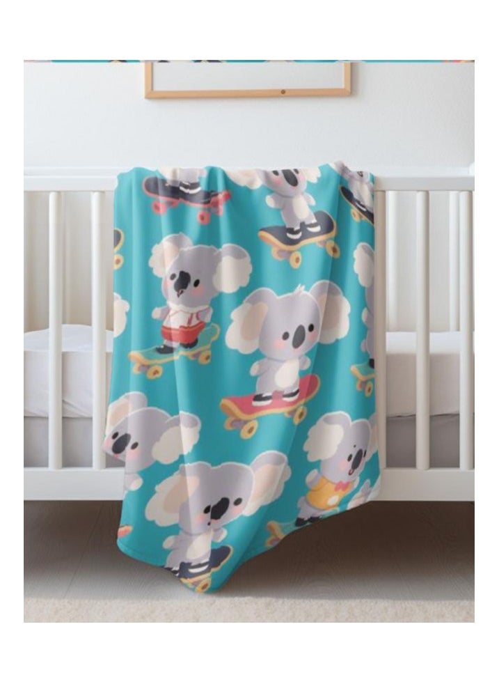 Children's or student cartoon flannel thin blanket (warm and comfortable, suitable for sleep, games) 100cm*150cm