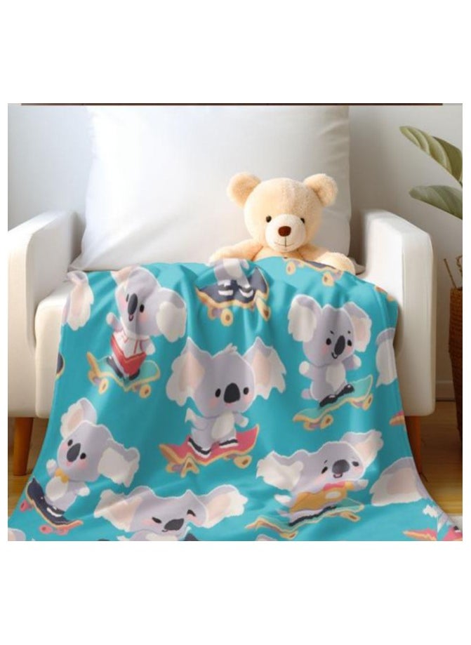 Children's or student cartoon flannel thin blanket (warm and comfortable, suitable for sleep, games) 100cm*150cm