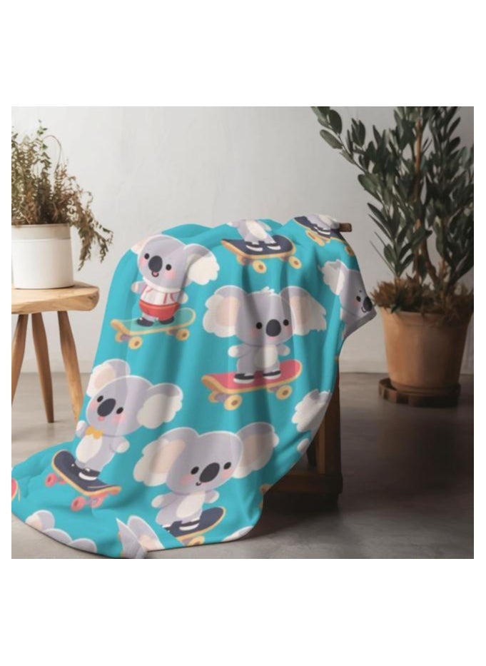 Children's or student cartoon flannel thin blanket (warm and comfortable, suitable for sleep, games) 100cm*150cm