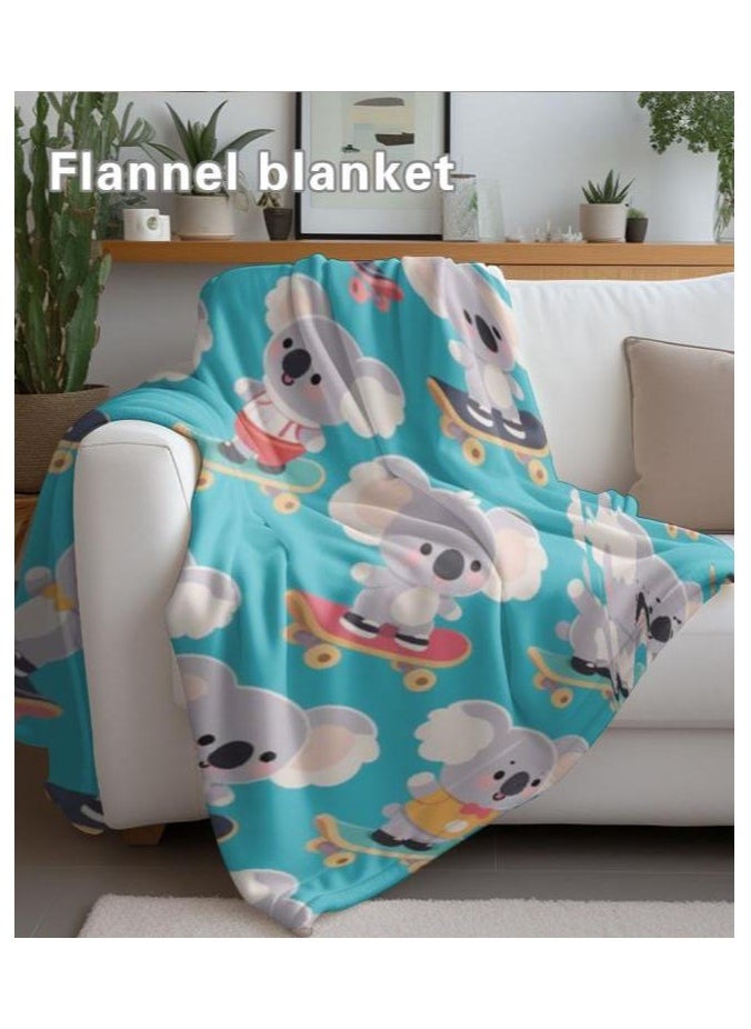Children's or student cartoon flannel thin blanket (warm and comfortable, suitable for sleep, games) 100cm*150cm