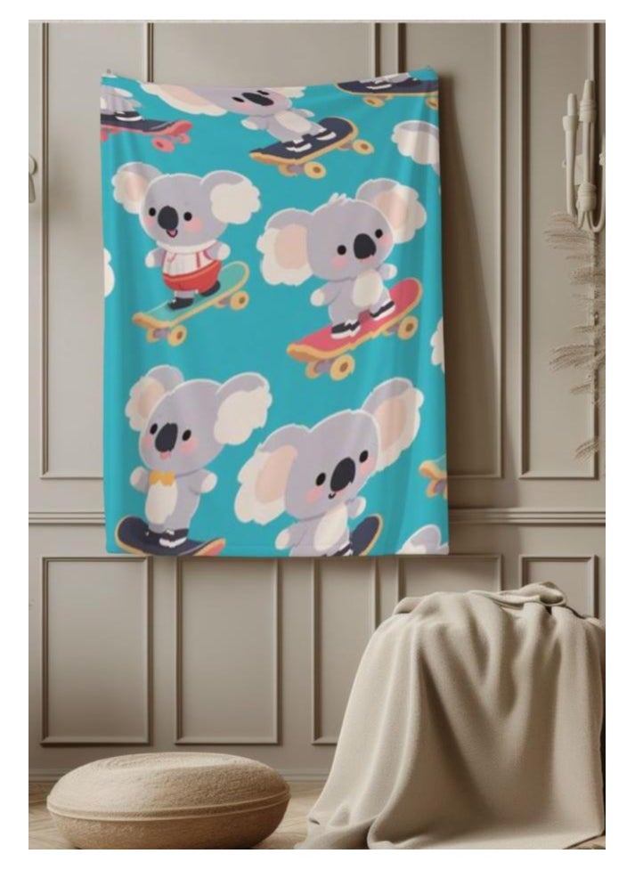 Children's or student cartoon flannel thin blanket (warm and comfortable, suitable for sleep, games) 100cm*150cm
