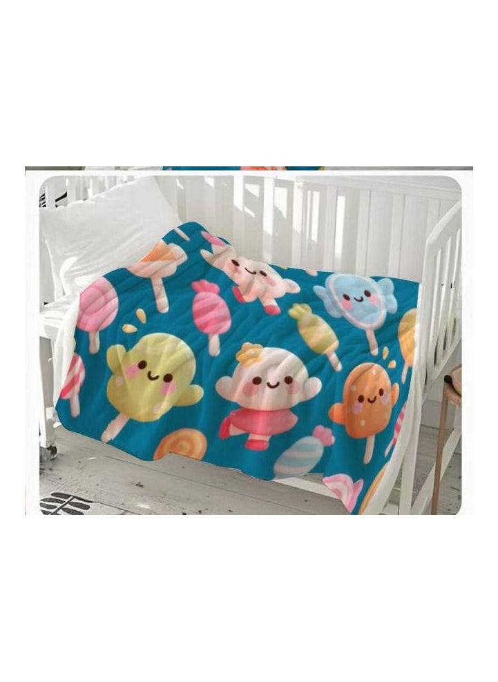 Children's or student cartoon flannel thin blanket (warm and comfortable, suitable for sleep, games) 100cm*150cm - 44