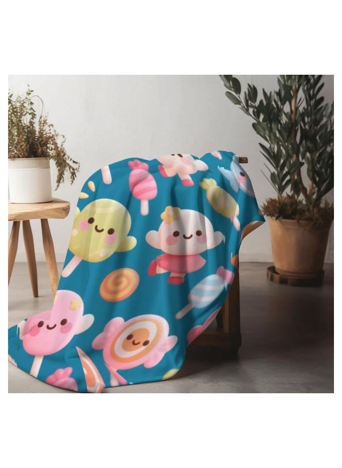 Children's or student cartoon flannel thin blanket (warm and comfortable, suitable for sleep, games) 100cm*150cm - 44
