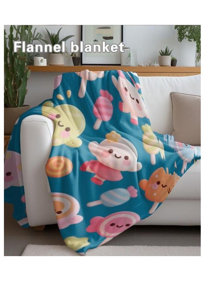 Children's or student cartoon flannel thin blanket (warm and comfortable, suitable for sleep, games) 100cm*150cm - 44