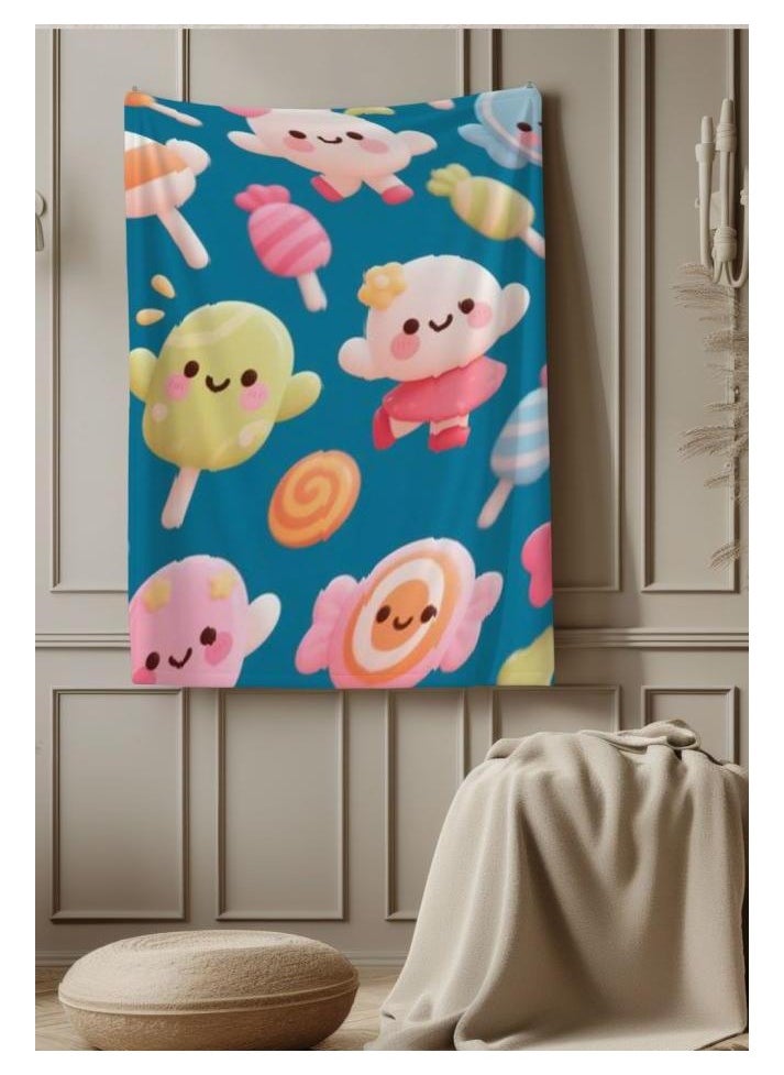 Children's or student cartoon flannel thin blanket (warm and comfortable, suitable for sleep, games) 100cm*150cm - 44