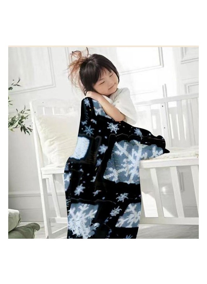Flannel thin blanket (warm and comfortable, suitable for sleep, gaming, dust removal and sandproof) 150cm*200cm - 443
