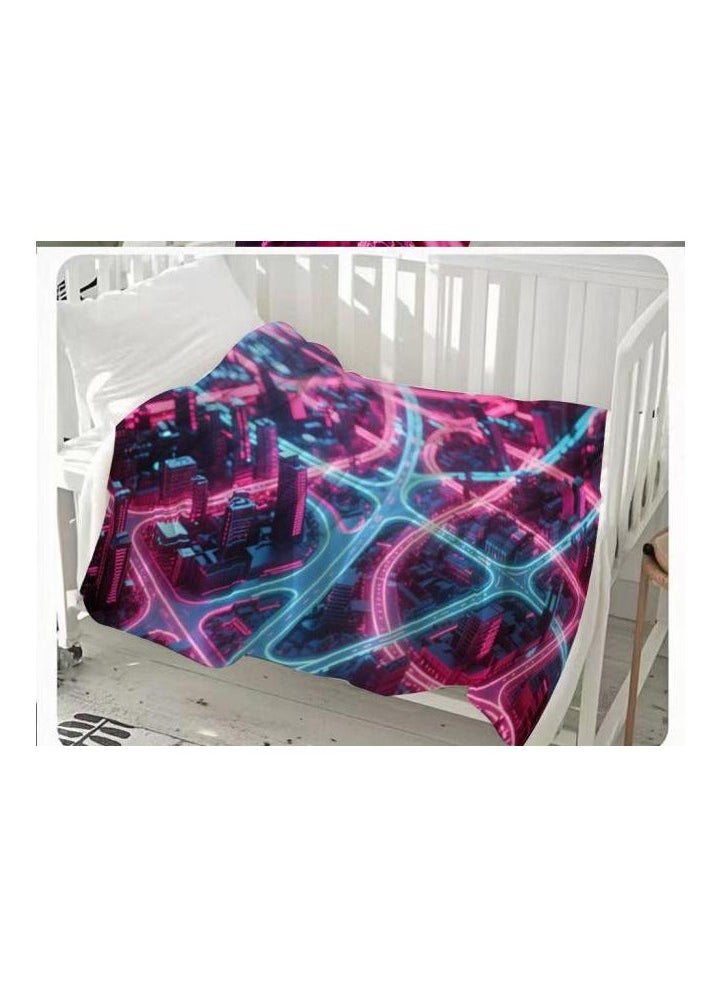 Children's or student cartoon flannel thin blanket (warm and comfortable, suitable for sleep, games) 100cm*150cm - 35