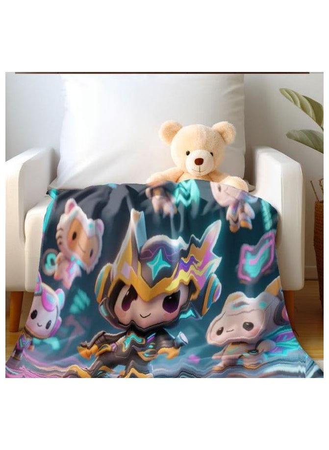 Children's or student cartoon flannel thin blanket (warm and comfortable, suitable for sleep, games) 100cm*150cm - 33