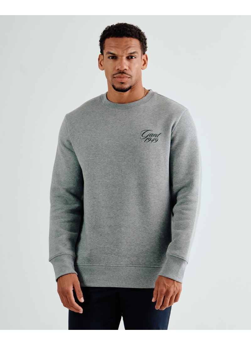Dubai Capsule Graphic Crew Neck Sweatshirt – Grey Melange