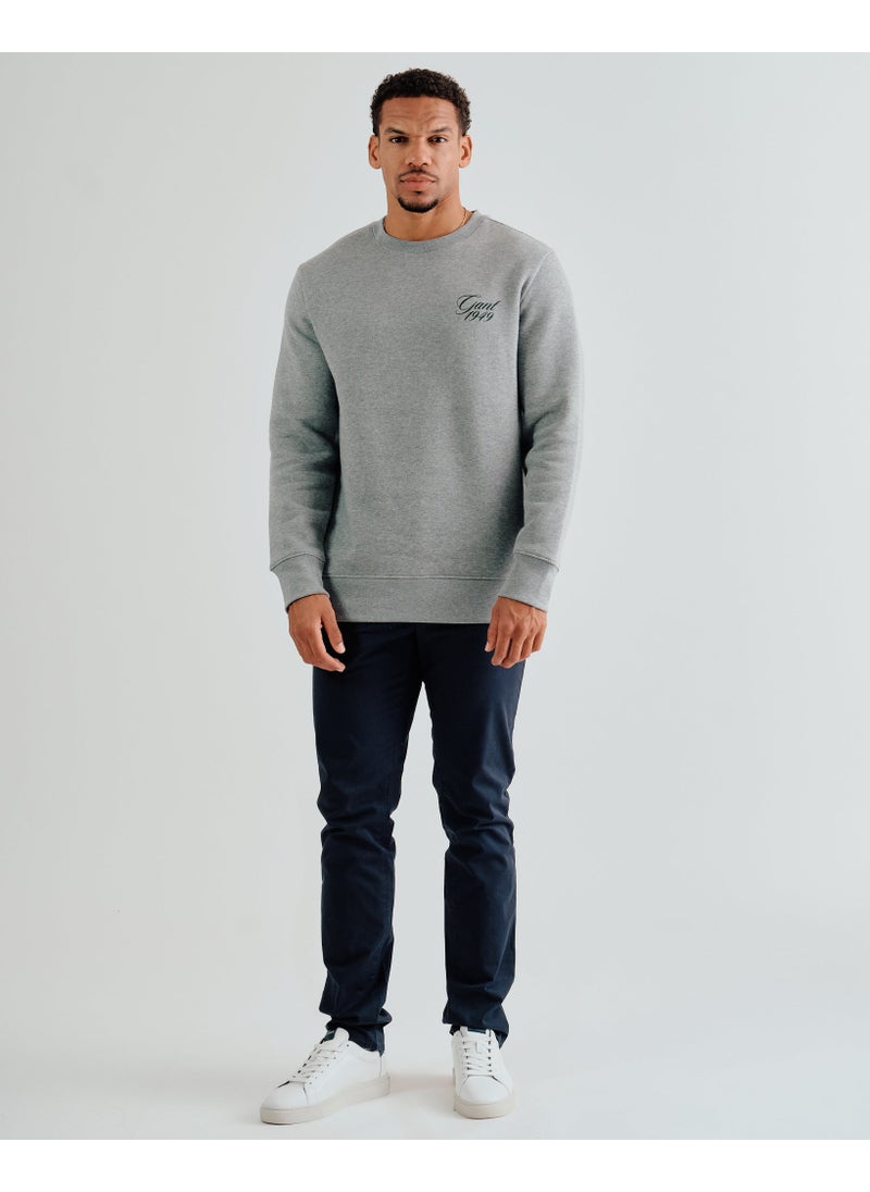 Dubai Capsule Graphic Crew Neck Sweatshirt – Grey Melange