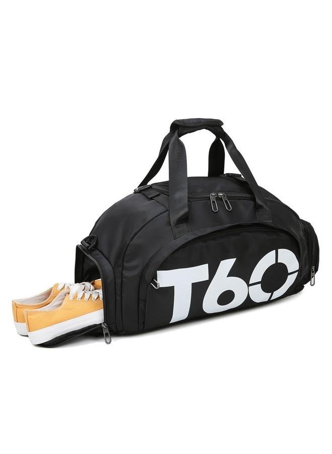Waterproof Sport Gym Bag White-black-Sports Gym Duffle Bag with Shoe Compartment, Water Repellent
