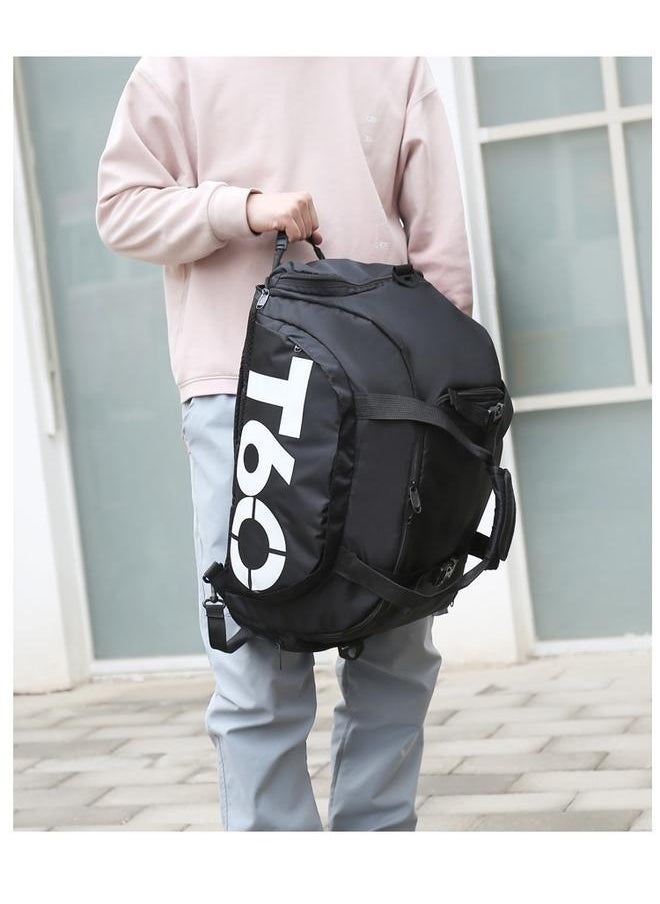 Waterproof Sport Gym Bag White-black-Sports Gym Duffle Bag with Shoe Compartment, Water Repellent
