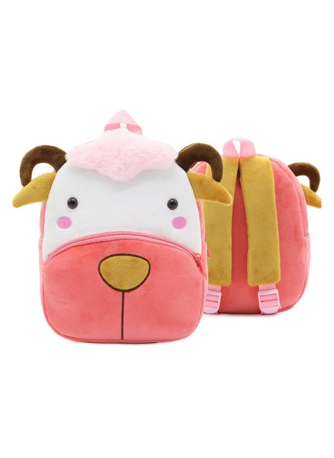 Cute cartoon children backpack backpack kindergarten plush backpack animal sheep