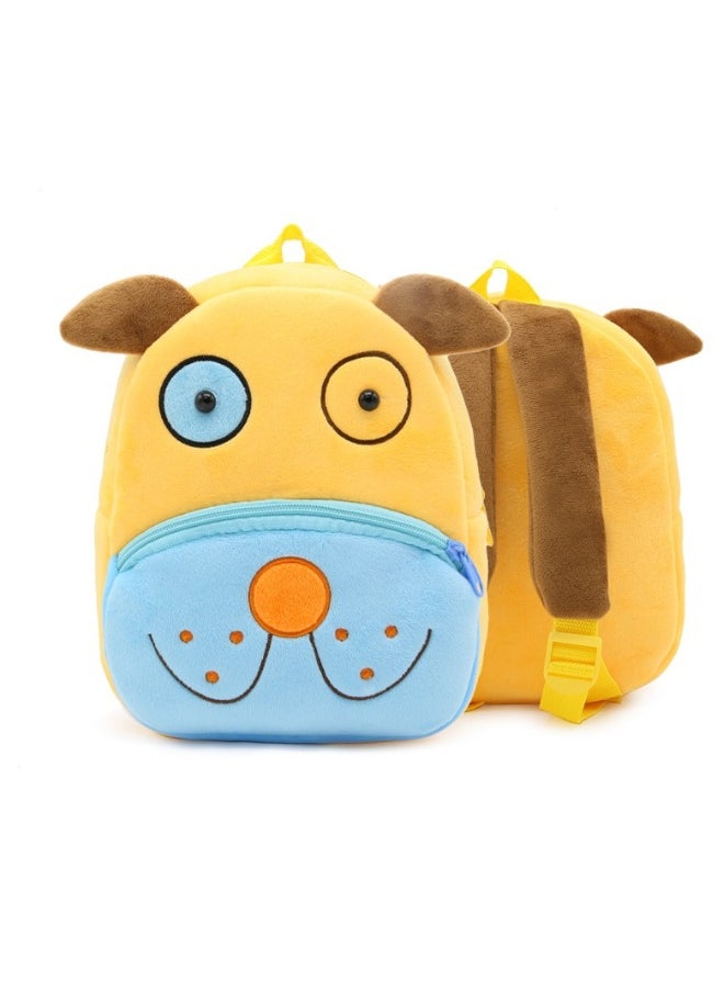 Cute cartoon children backpack backpack kindergarten plush backpack animal puppy