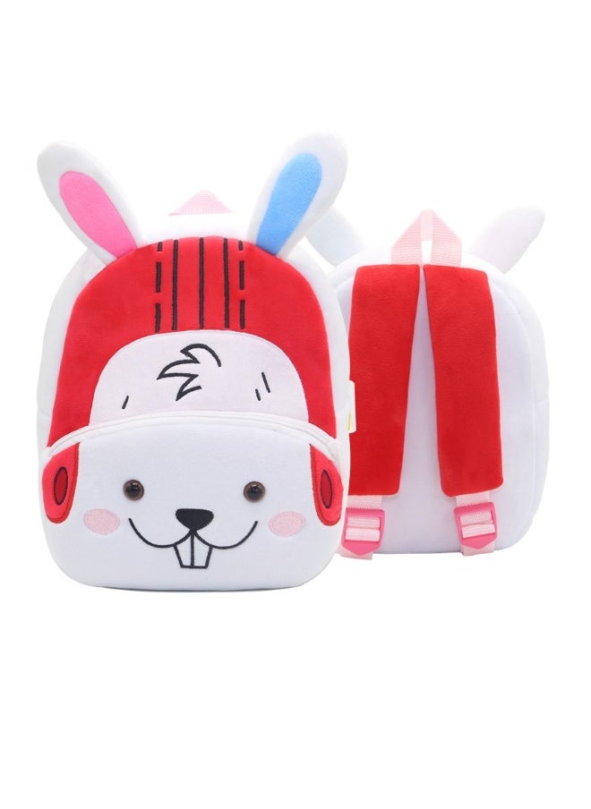 Cartoon plush backpack Animal sports backpack for boys and girls boxing rabbit