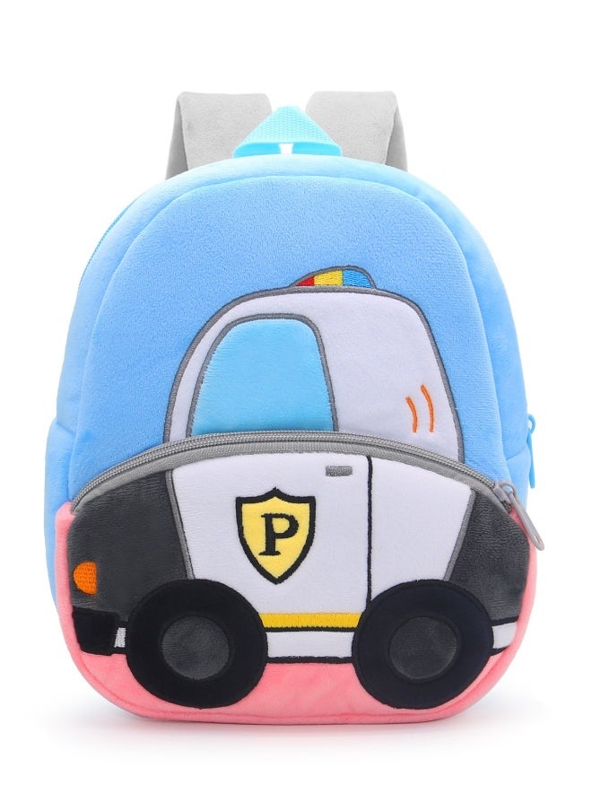 Engineering car excavator dump car cartoon plush backpack men's and women's children's bag shoulder schoolbag police car