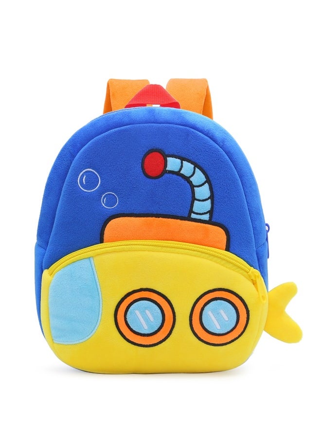 Engineering car excavator dump car cartoon plush backpack boys and girls bags Backpack backpack submarine