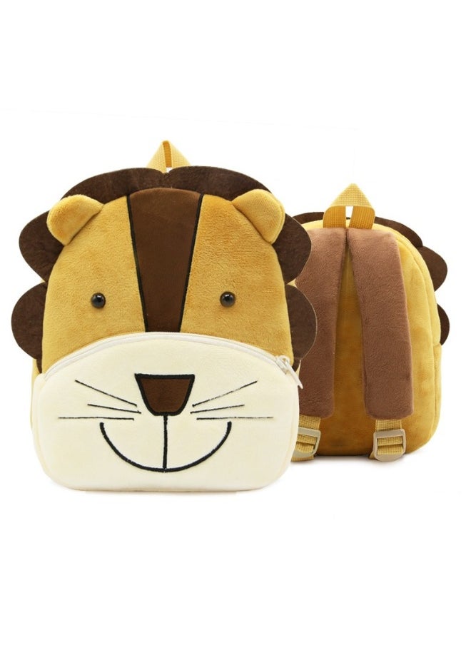 Cute cartoon kids backpack Backpack kindergarten plush backpack animal lion