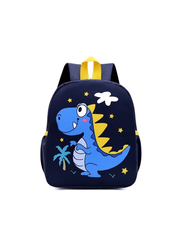 Kindergarten dark blue dinosaur backpack