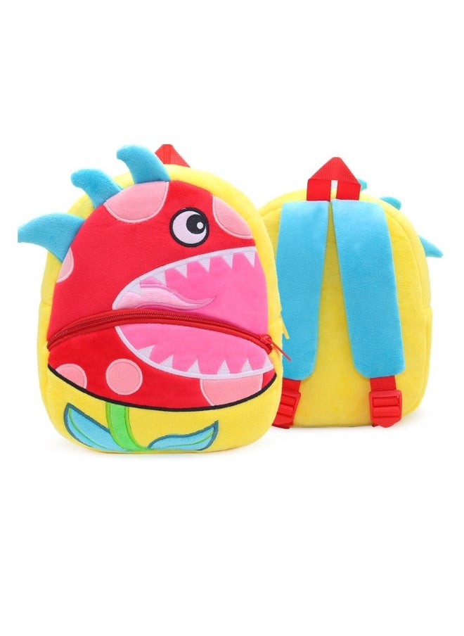 Through fruit backpack children backpack 2-4 years old kindergarten backpack plush backpack cannibal flower