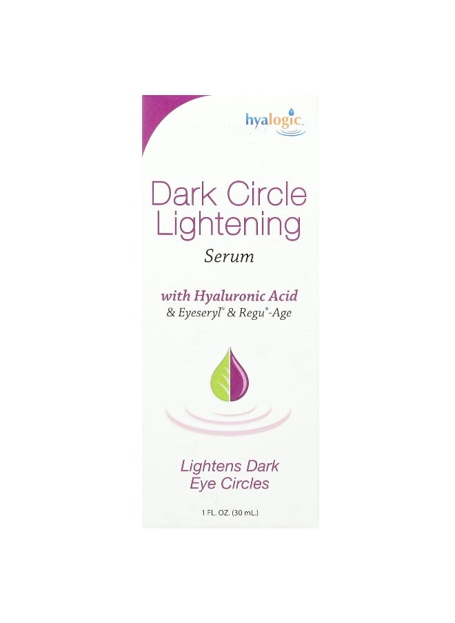 Hyalogic, Dark Circle Lightening Serum with Hyaluronic Acid & Eyeseryl & Regu-Age, Fragrance Free, 1 fl oz (30 ml)