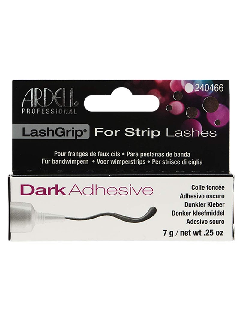 Ardell Lashgrip Lash Adhesive for Strip Lashes and Lash Clusters - Dark Tone, Waterproof, Easy Application, Long-Lasting Hold Lash Glue, 7g/0.25oz