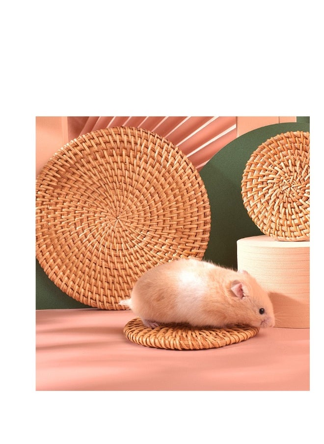 Hamster nest summer rattan mat Wear resistant bite mat Hamster Golden silk bear rabbit pet ice mat