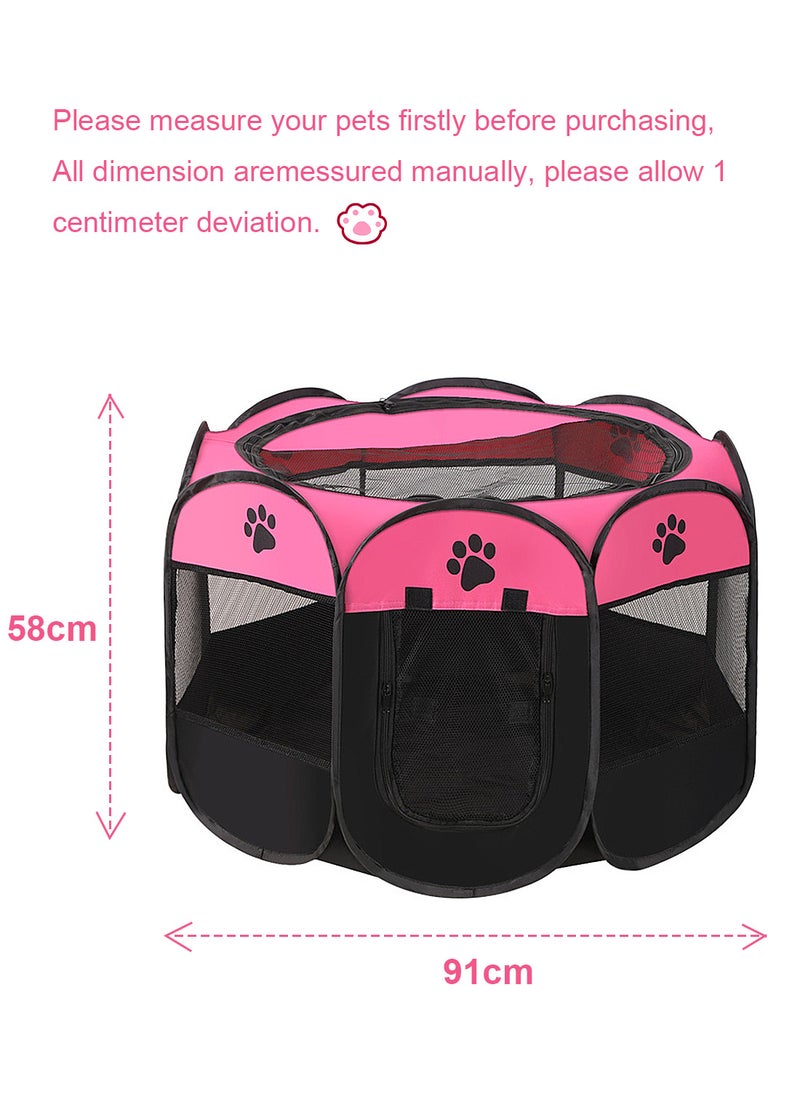 Folding Cat Tent Dog Cage Puppy Cage Pet Tent Dog Enclosure Cage 73*73*43CM