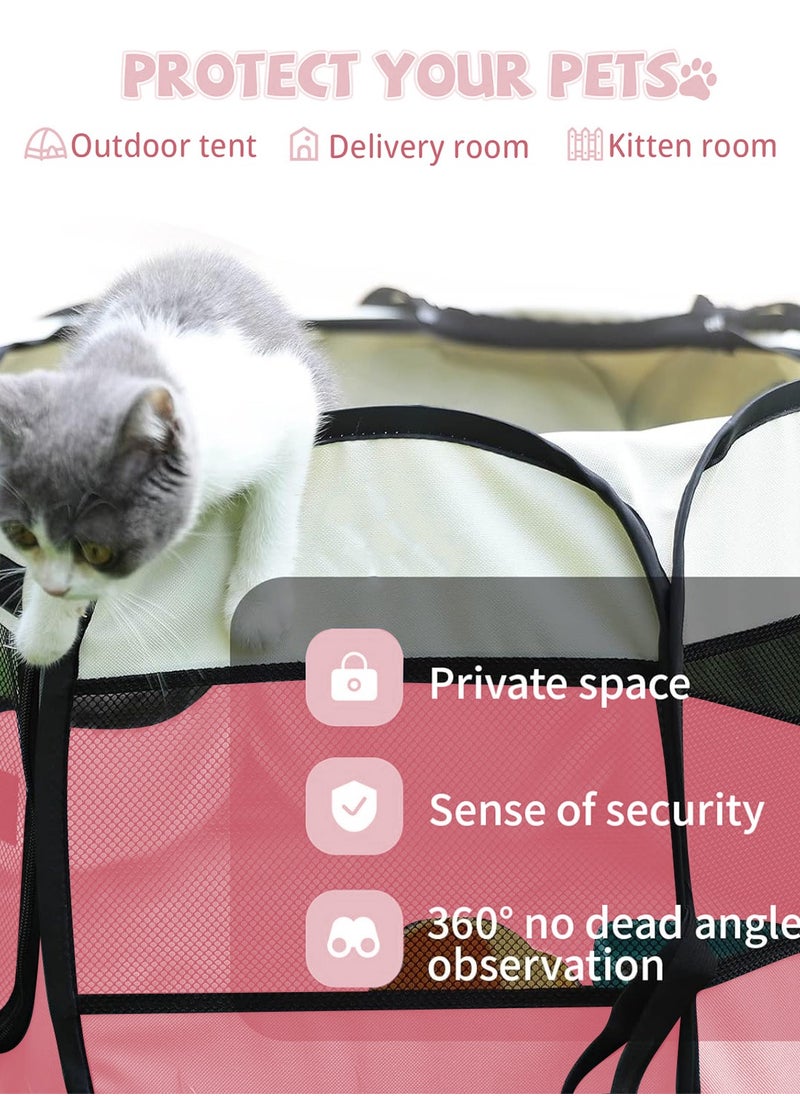 Foldable Dog Cage Pet Tent Cat Cage Dog Playpen Pet Playpen for Cat 91*91*58CM
