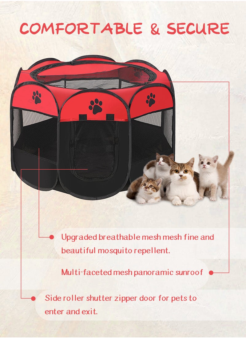 Folding Cat Tent Dog Cage Puppy Cage Pet Tent Dog Enclosure Cage 73*73*43CM