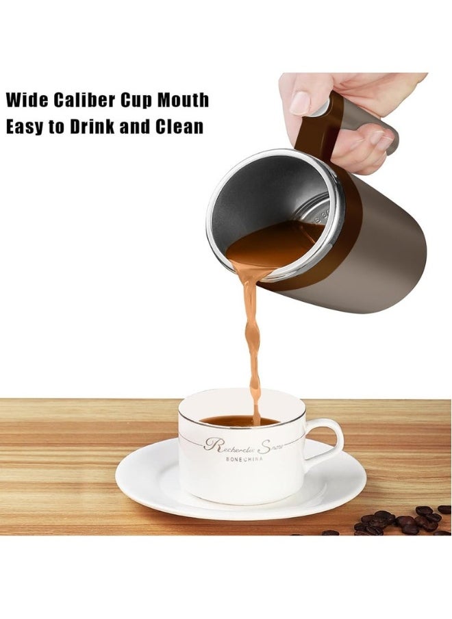 Cup/Coffee Mixing Cup, Rechargeable Automatic Magnetic Coffee Cup With 2 Mixing Rods, Waterproof Automatic Mixing Cup, Suitable For Office/Kitchen/Travel Milk/Cocoa 14 oz Best Gift - Blac