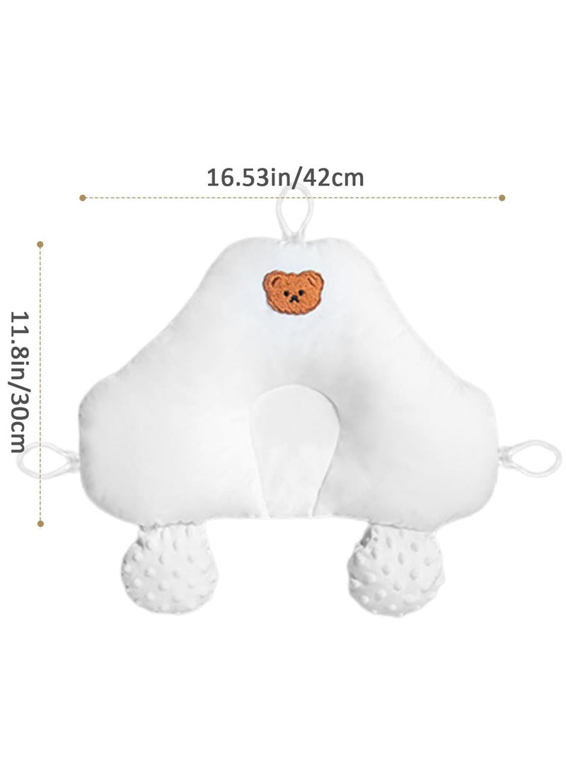 Side Sleeping Pillow for Baby, Comfortable Adjustable Baby Pillow Anti-deflection Anti-roll Side Sleeper Wedge, for 0-12 Months Babies