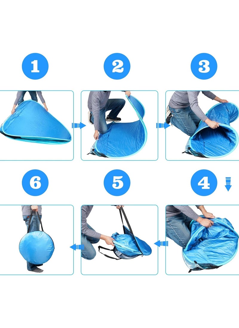 Pop-Up Beach Tent, Instant Outdoor Beach Tent, Portable Automatic Waterproof Shade Tent, Easy to Install, Suitable for Family Picnic Camping